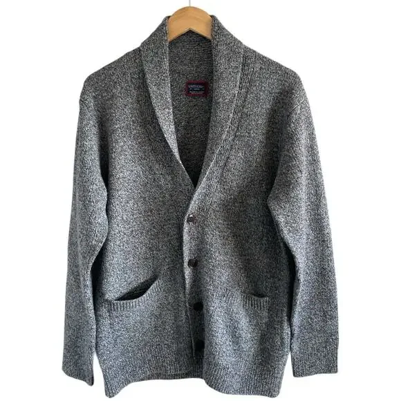 UNTUCKit Emeric Donegal Collared Cardigan Sweater Size S Gray Speckled Grandpa - Picture 1 of 11